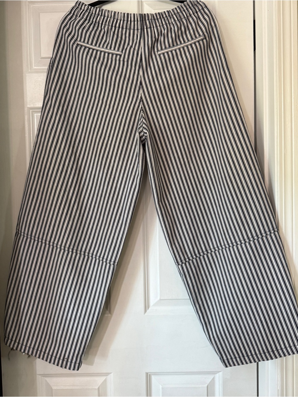 J.O.A. Blue and White Striped Wide Leg Jeans - Picture 2 of 6